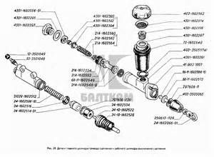 Трубопроводы гидротормозов, трубопроводы вакуумного усилителя, установка и детали регулятора тормозных сил для ГАЗ-3302 (ГАЗель)